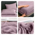 thumbnail image 3 of AUQ Extra Soft Velvet Plush Queen Micro Fleece Sheet Set Deluxe Microplush Non Pilling Sheets,Deep Pocket Velvet Luxe Collection 3 Pcs, 3 of 7