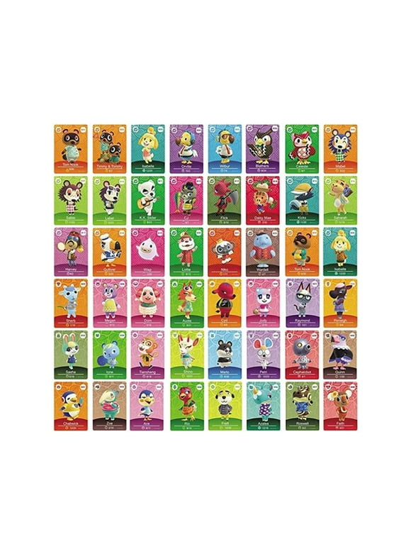48-pcs Series-5 Animal Crossing Amiibo Cards incl Sanrio series for Nintendo Switch Wii U Games ACNH. (Mini Cards)