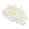 thumbnail image 4 of 100Pieces Flatback Half Round Pearl Bead Scrapbook Decor Craft - White, 4 of 8