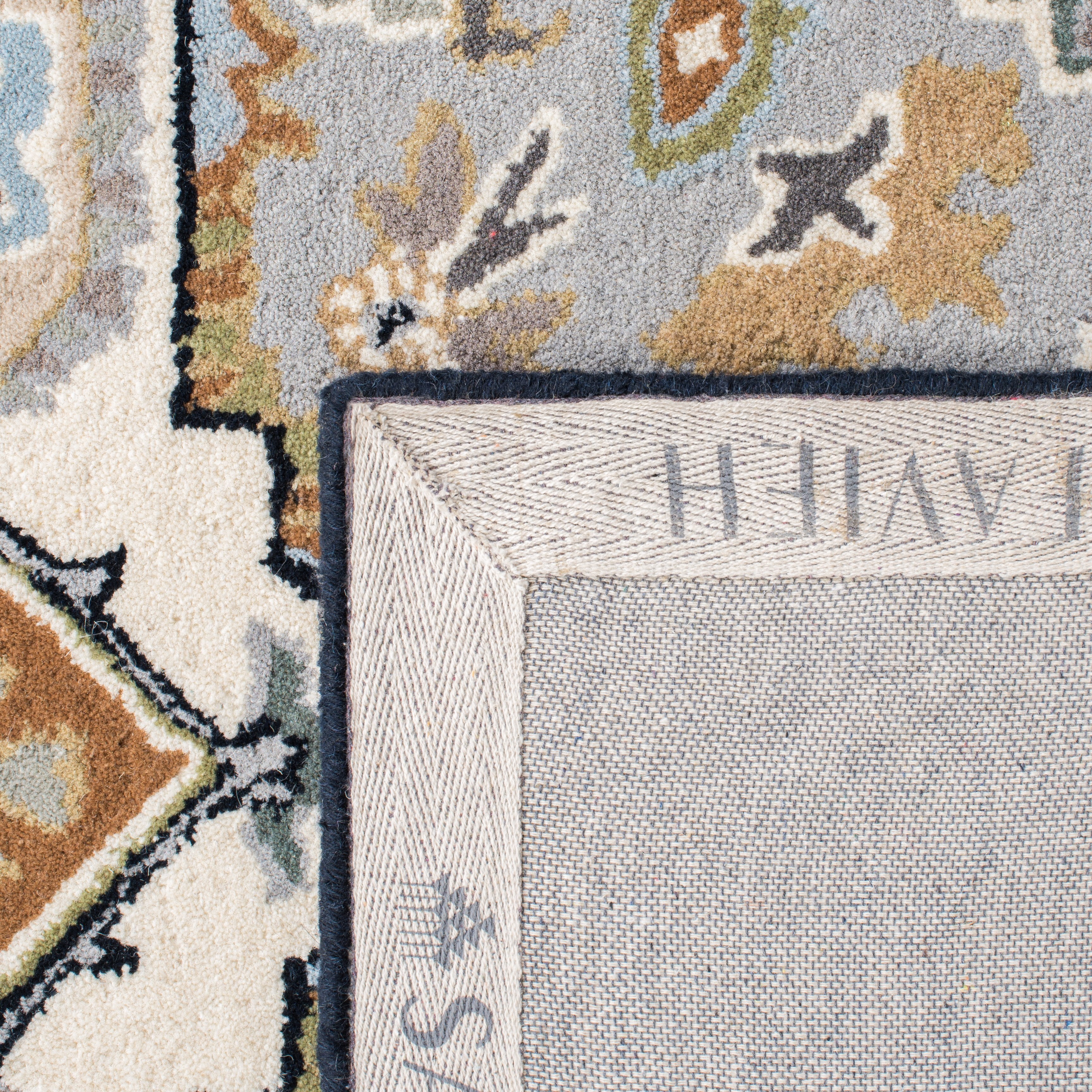Safavieh Heritage York Oriental Wool Area Rug, Gray/Navy, 6' x 9'
