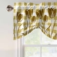 thumbnail image 5 of Tie Up Valances for Windows, Yellow Flower Adjustable Valance Curtains Window Treatment for Living Room, Tulip Floral Country Plaid Checkered Grid Rod Pocket Kitchen Curtains & Drapes 42x12 Inch, 5 of 9