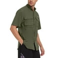 thumbnail image 4 of Bassdash UPF 50 Men’s Fishing Dress Shirt Button Down Woven Short Sleeve Outdoor, 4 of 9