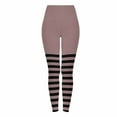 thumbnail image 6 of Womens Workout Pants New Women's Funny Striped Halloween Tights Ankle Length Leggings High Waisted Stretchy Cute Graphic Yoga Pants Watermelon Red M, 6 of 8