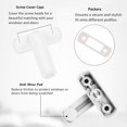 thumbnail image 2 of Window Locks - Zinc Alloy - 4 Pcs White Household Security Door Locks for Various Doors and Windows - PVC Home Security, 2 of 5