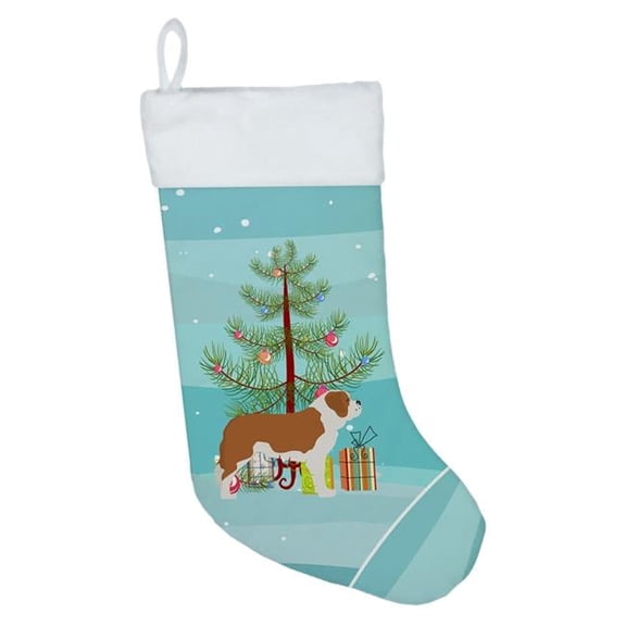 Saint Bernard Merry Christmas Tree Christmas Stocking