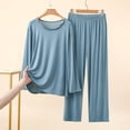 thumbnail image 2 of Wensltd Women's Summer Pajama Set Short Sleeve Notch Collar Tops and Elastic Waist Shorts 2 Piece, 2 of 6