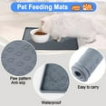 thumbnail image 5 of Pet Placemat, 18.9" X 11.8" Pet Feeding Mat Tray,Dog & Cat Feeding Mats for Prevent Food and Water Overflow,with Raised Edges Silicone Mat,Grey, 5 of 8