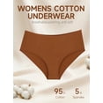 thumbnail image 2 of COMFOEX  6 Pack  Women‘s High Waist Cotton Plus Size  Panties ,Full Coverage Soft Stretch Breathable Underwear, 2 of 7