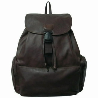 Amerileather Jumbo Leather Backpack Black