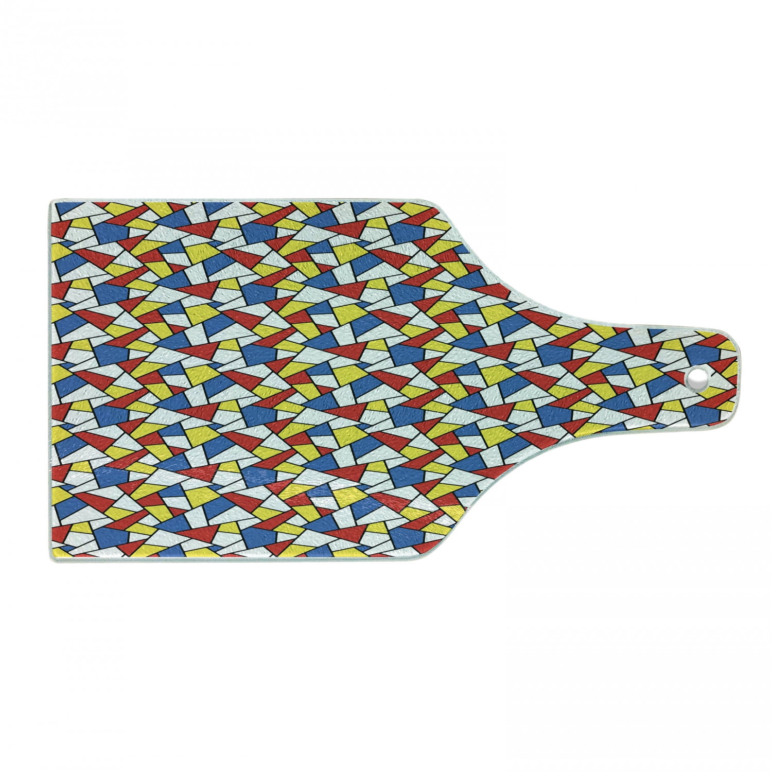Colorful Geometric Mosaic Tempered Glass Cutting Board