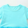 thumbnail image 4 of ATOGUTA Toddler Girls Dress Summer Sundress Kids Short Sleeve School Casual A Line Twirly Skater Dresses Light Blue, Size 2T-8, 4 of 5