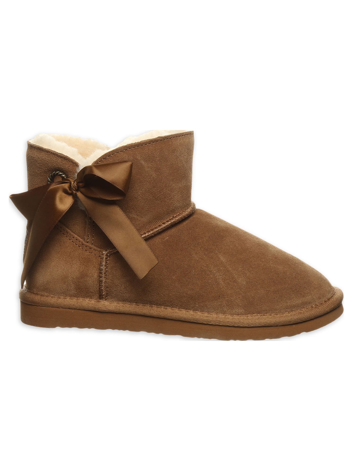 Pawz by Bearpaw Womens Journey Faux Fur Lined Suede Ankle Bow Bootie - image 4 of 5
