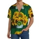 thumbnail image 1 of Fotbe Sunflowers in Bucket Camisa Estampada de Manga Corta para Hombre, Casual de Verano, Estilo Playero, Sin Arrugas-Medium, 1 of 5