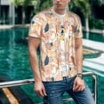 thumbnail image 6 of KLL Tropical Beach Sea Shell for Men's Baseball Shirts,Short Sleeve Casual Shirts Button Down Shirt for Men Beach Summer Wedding Shirt-XX-Large, 6 of 7