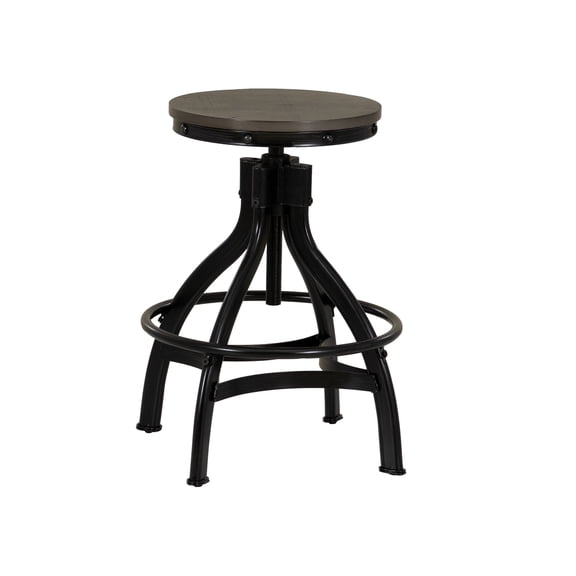 Haywood Adjustable Height Backless Stool Grey