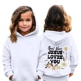thumbnail image 2 of Grblisyd Christian Hoodies Christian Bible Verse JESUS LOVES YOU Hoodie for Teen Girls Cute Letter Graphic Hoodies Long Sleeve Pullover Sweatshirt, 2 of 6