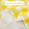 thumbnail image 3 of Rectangle Waterproof Vinyl Table Cloth, Buffalo Flannel Backed Tablecloth, Wipeable Plastic Table Cover for Dinner, Kitchen, Outdoor (60" x 84", Yellow and White), 3 of 6