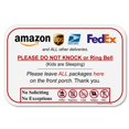 thumbnail image 1 of Leave Package Sign - Do Not Knock or Ring Bell (Kids are Sleeping), 1 of 1