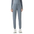 thumbnail image 1 of Pantalones de Yoga de Cintura Alta para Mujer con Puños Ajustables con Cordón y Bolsillos, Ideales para Correr o Hacer Ejercicio. Azul Belga M, 1 of 10