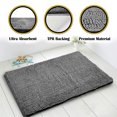 thumbnail image 4 of Billuyoard Alfombrilla de baño Absorción de agua Almohadilla de secado rápido Ducha cómoda Alfombra antideslizante Hotel Baño Alfombra de piso Gris Juegos de accesorios de baño Gris oscuro Billuyoard HA004438-01, 4 of 6