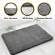 thumbnail image 4 of Wosthever Alfombrilla de baño Absorción de agua Almohadilla de secado rápido Ducha cómoda Alfombra antideslizante Hotel Baño Alfombra de piso Gris Juegos de accesorios de baño Gris oscuro Wosthever HA004438-01, 4 of 6