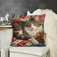 thumbnail image 2 of SHANXI Cat Lounging Sitting on Sofa Throw s case Cute and Flower Case Set Sofa Office Decor Gift 12x12in, 2 of 5