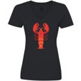 thumbnail image 3 of Inktastic Lobster Distressed Ocean Creature Women's V-Neck T-Shirt, 3 of 5