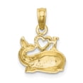 thumbnail image 4 of FB Jewels 10K Yellow Gold I Heart Whale 2D High Polish Pendant, 4 of 4