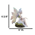 thumbnail image 2 of Sitting Elf Pixie Air Wind Elemental Fairy in Ethereal Rainbow Dress Figurine, 2 of 8