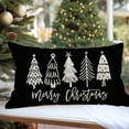thumbnail image 4 of Merry Christmas Throw Pillow Cover 12x20 Inch Black and White Modern Farmhouse Christmas Tree Decorations Outdoor Xmas Winter Holiday Decorative Lumbar Pillow Case for Sofa Couch Home Decor, 4 of 6
