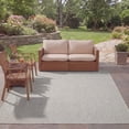 thumbnail image 5 of SAFAVIEH Courtyard Samson Solid Indoor/Outdoor Area Rug, Grey/Turquoise, 6'7" x 9'6", 5 of 15