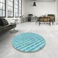 thumbnail image 4 of Ahgly Company Machine Washable Indoor Rectangle Transitional Blue Ivy Blue Area Rugs, 5' x 7', 4 of 7