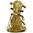 thumbnail image 2 of Womens Short Gladiator Sandals in Gold, size: 6 | Leather by Medieval Collectibles, 2 of 5