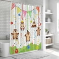 thumbnail image 6 of Groundhog Day Shower Curtain, Waterproof Shower Curtains for Bathroom, Bunting Floral Cartoon Funny Colorful Cute Washable Fabric Bathtub Curtain Set Bath Decor with 12 Hooks Long 72"x84", 6 of 8