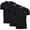 Black, variant on Mens 3-Pack Cotton Short Sleeve Crewneck T-Shirt, Black, Large