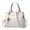 White, variant on Tote Crossbody Bags for Women Fashion Tassel Vegan Leather Shoulder Bag Medium Satchel Purses