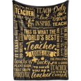 thumbnail image 1 of LHSHID Teacher Appreciation Gifts for Women Men Flannel Blanket Throws with Message for All Teachers Birthday Christmas Retirement Gift, 1 of 4