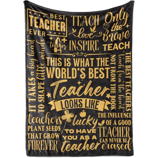 LHSHID Teacher Appreciation Gifts for Women Men Flannel Blanket Throws with Message for All Teachers Birthday Christmas Retirement Gift