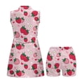 thumbnail image 4 of Yuyamidu Strawberry Daisy Womens Golf Dress with Shorts Pockets Butterfly Sleeveless Tennis Dress for Women A Line Golf Athletic Workout Exercise Dresses with 2 Pockets,Size XL, 4 of 7