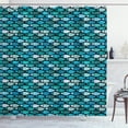 thumbnail image 1 of Ambesonne Fish Shower Curtain, Doodle Aquarium Art, 69"Wx70"L, Multicolor, 1 of 3