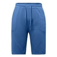 thumbnail image 5 of HCNTES Men’s Linen Casual Slim Fit Shorts Beach Drawstring Shorts Stretch Short(Blue,M), 5 of 5