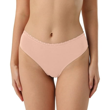 ASFGIMUJ Women s Bikini Bottoms Swim Briefs Briefs Breathable Mid Waist Solid Color Seamless Underwear