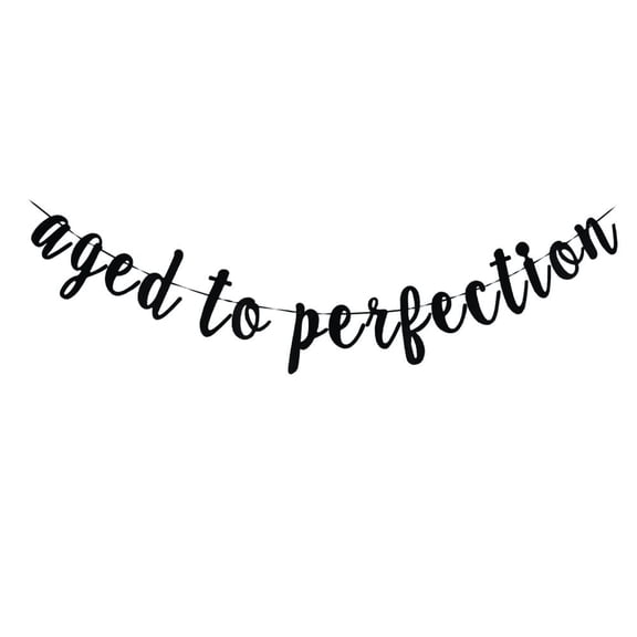 Aged to Perfection Banner, For Birthday Party Decorations,Milestone Banner,Anniversary Party Props Sign
