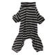 thumbnail image 1 of Pijamas ligeros de cobertura total para perros de talla XS Pijamas de rayas blancas y negras para cachorros pequeños, 1 of 8