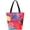 Bright Retro, variant on Wrapables Carryall Shopping Travel Tote Bag with Durable Ripstop Polyester - Foldable, Waterproof, and OEKO-TEX Certified, Large, Savanna
