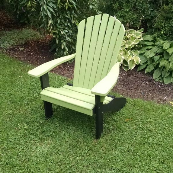 Poly Fanback Adirondack Chair with Black Frame