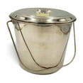 thumbnail image 3 of Stainless Steel Milk Pail Bucket with Lid & Handle, 3 of 10