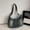 blue, variant on American Vintage Canvas Denim Dumpling Bag, Versatile Shoulder Crossbody Commuter Bag with Street Style Design for Daily Use