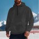 thumbnail image 1 of pstuiky Camisas de manga larga de invierno para hombre, Sudadera informal de polar con bolsillo y cremallera para hombre, de manga larga, color liso, con capucha top de hombre s, 1 of 7