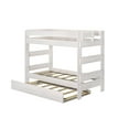 thumbnail image 3 of Max & Lily Solid Wood Modern Farmhouse Twin over Twin Bunk Bed with Trundle, White Wash, 3 of 7